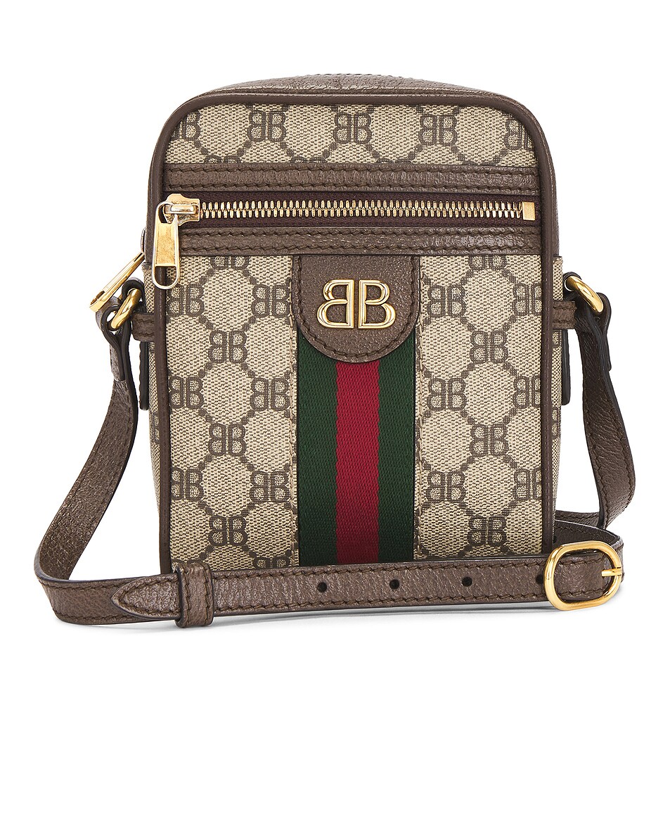 Image 1 of FWRD Renew Gucci X Balenciaga The Hacker Project Mini Messenger Bag in Beige
