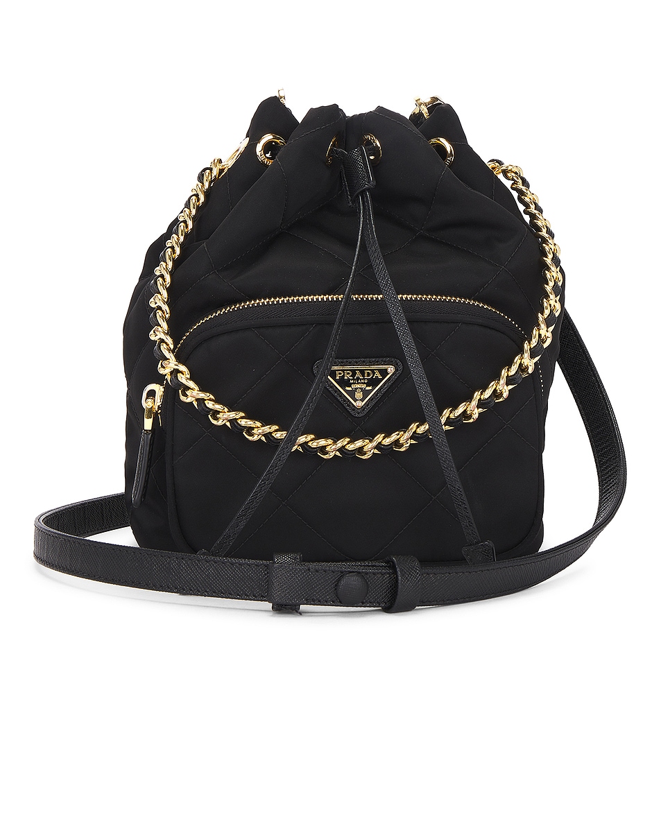 Image 1 of FWRD Renew Prada Re-Edition 1995 Chaine Re-Nylon Shoulder Bag in Black