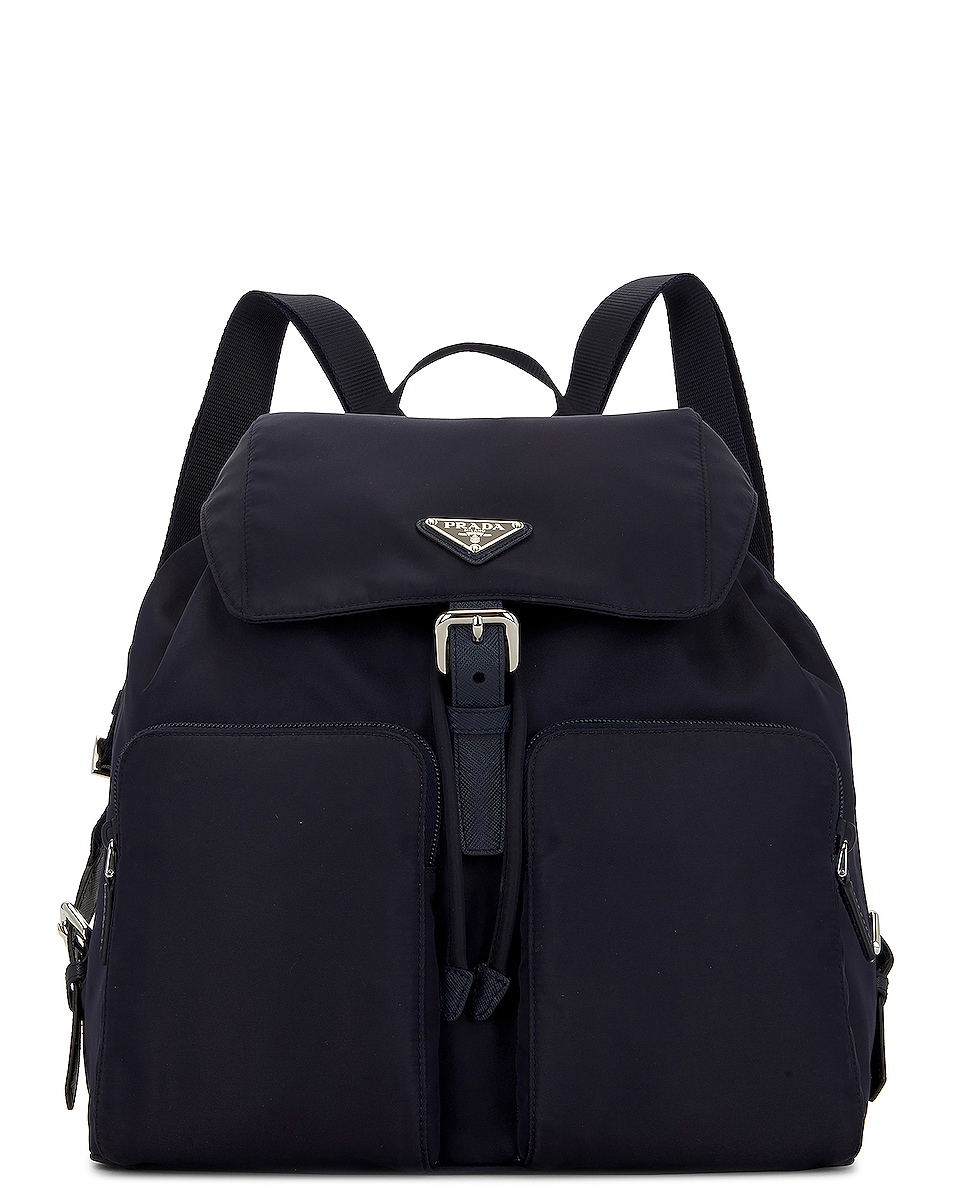 FWRD Renew Prada Nylon Backpack in Black FWRD