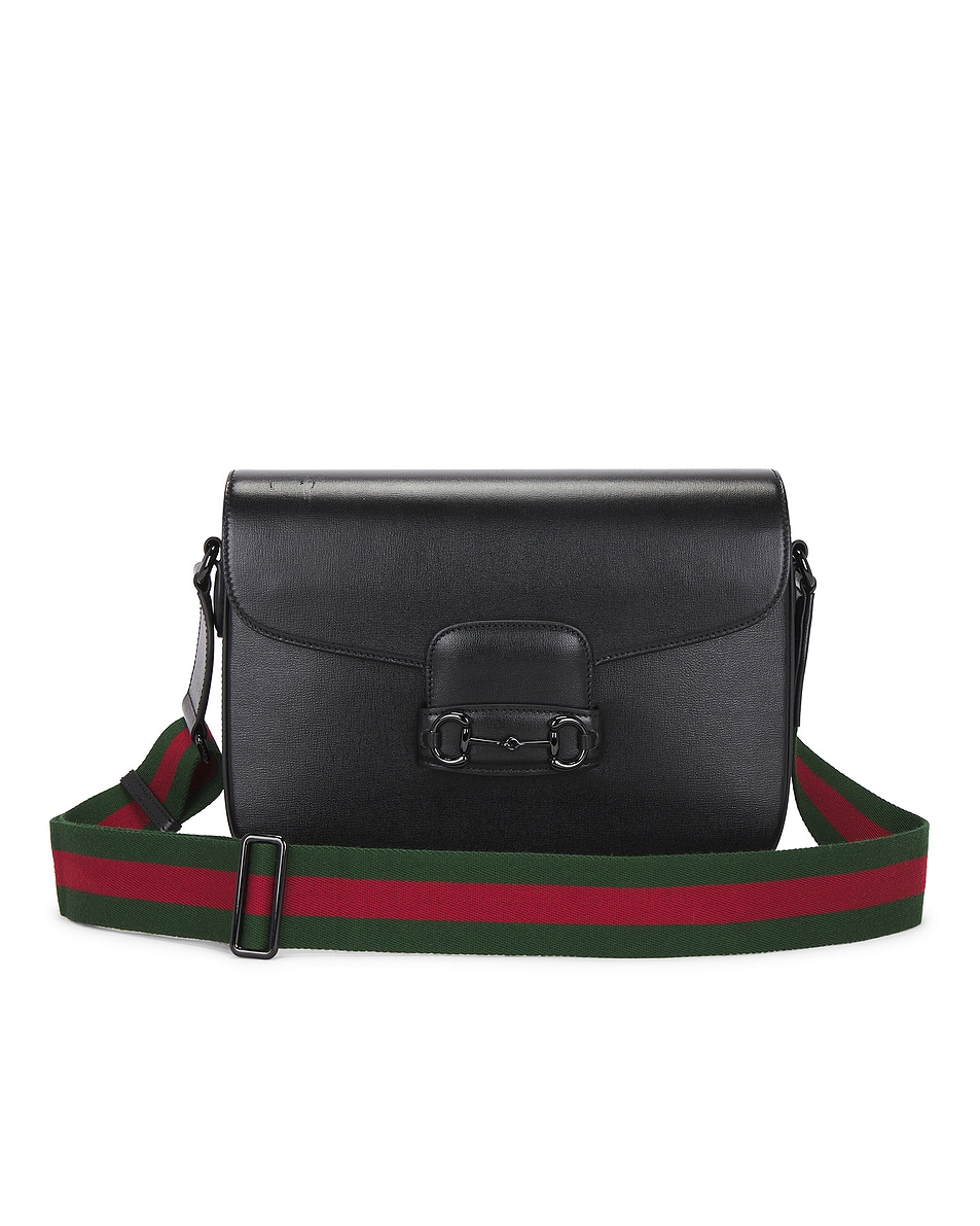Image 1 of FWRD Renew Gucci Horsebit 1955 Shoulder Bag in Black