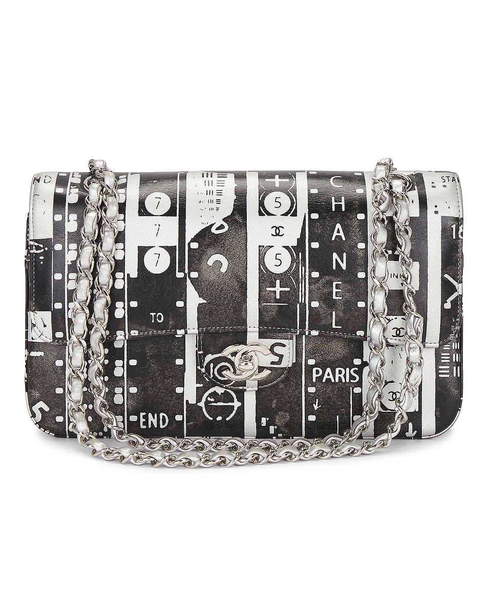 Image 1 of FWRD Renew Chanel Timeless Ladies First Double Flap Bag in Black & White