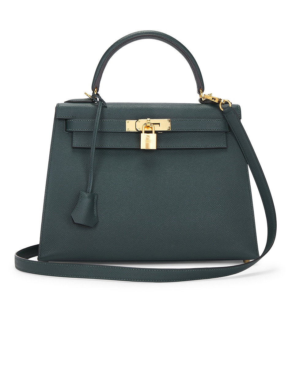 Image 1 of FWRD Renew Hermes Epsom Kelly 28 Handbag in Cypress