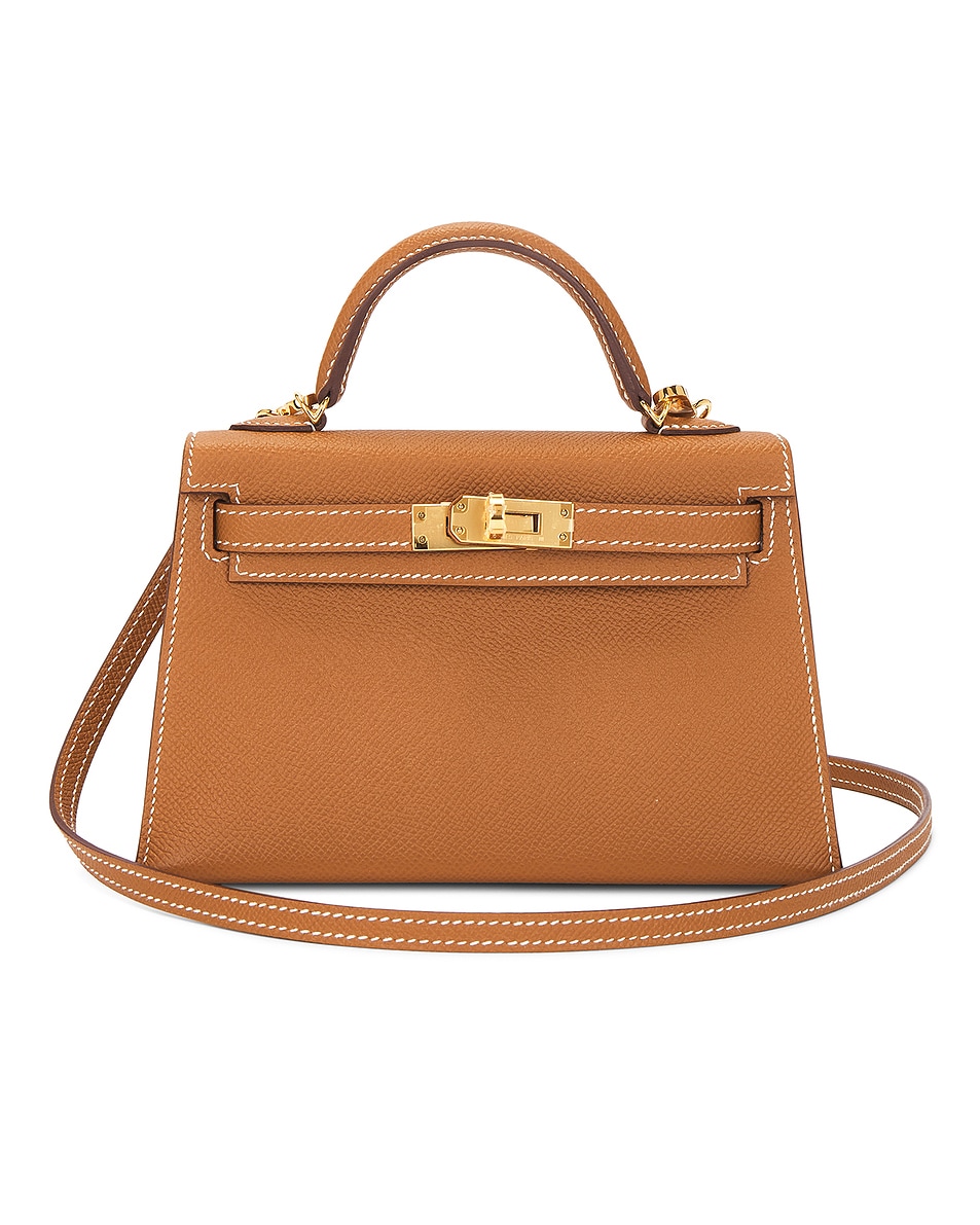 Image 1 of FWRD Renew Hermes Epsom Kelly 20 Handbag in Gold