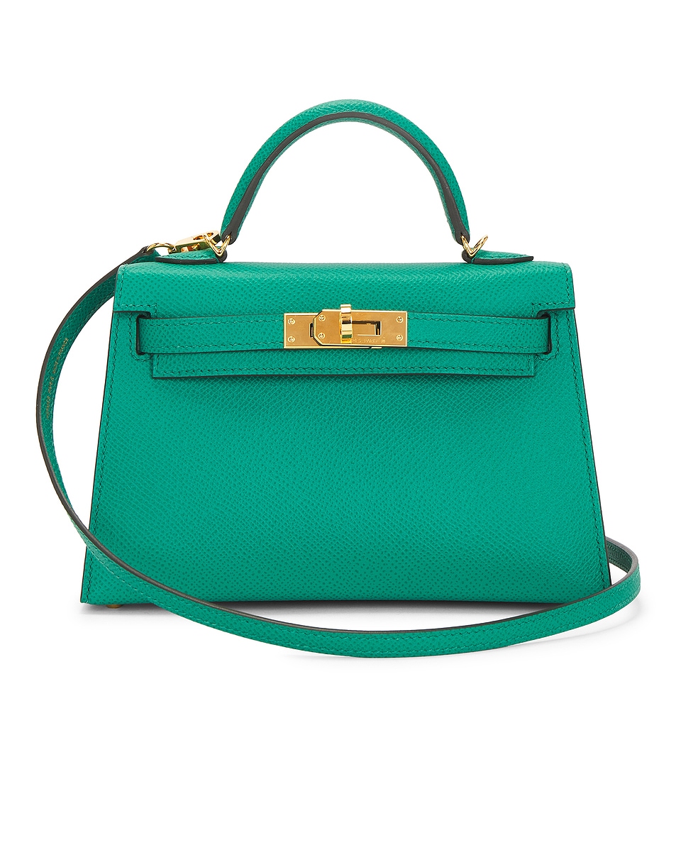 Image 1 of FWRD Renew Hermes Veau Epsom Kelly 20 Handbag in Vert Verone