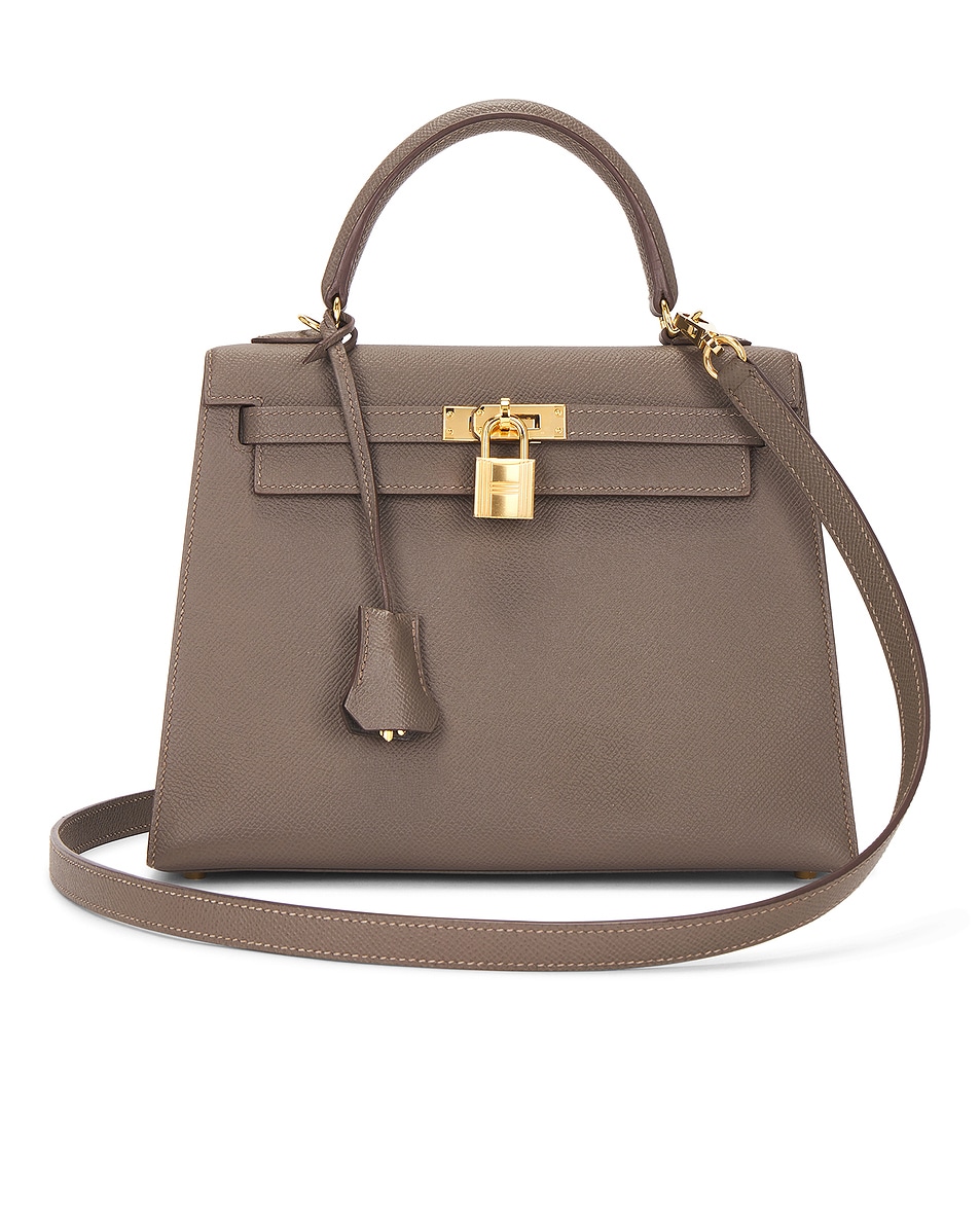 Image 1 of FWRD Renew Hermes Epsom Kelly 25 Handbag in Etain