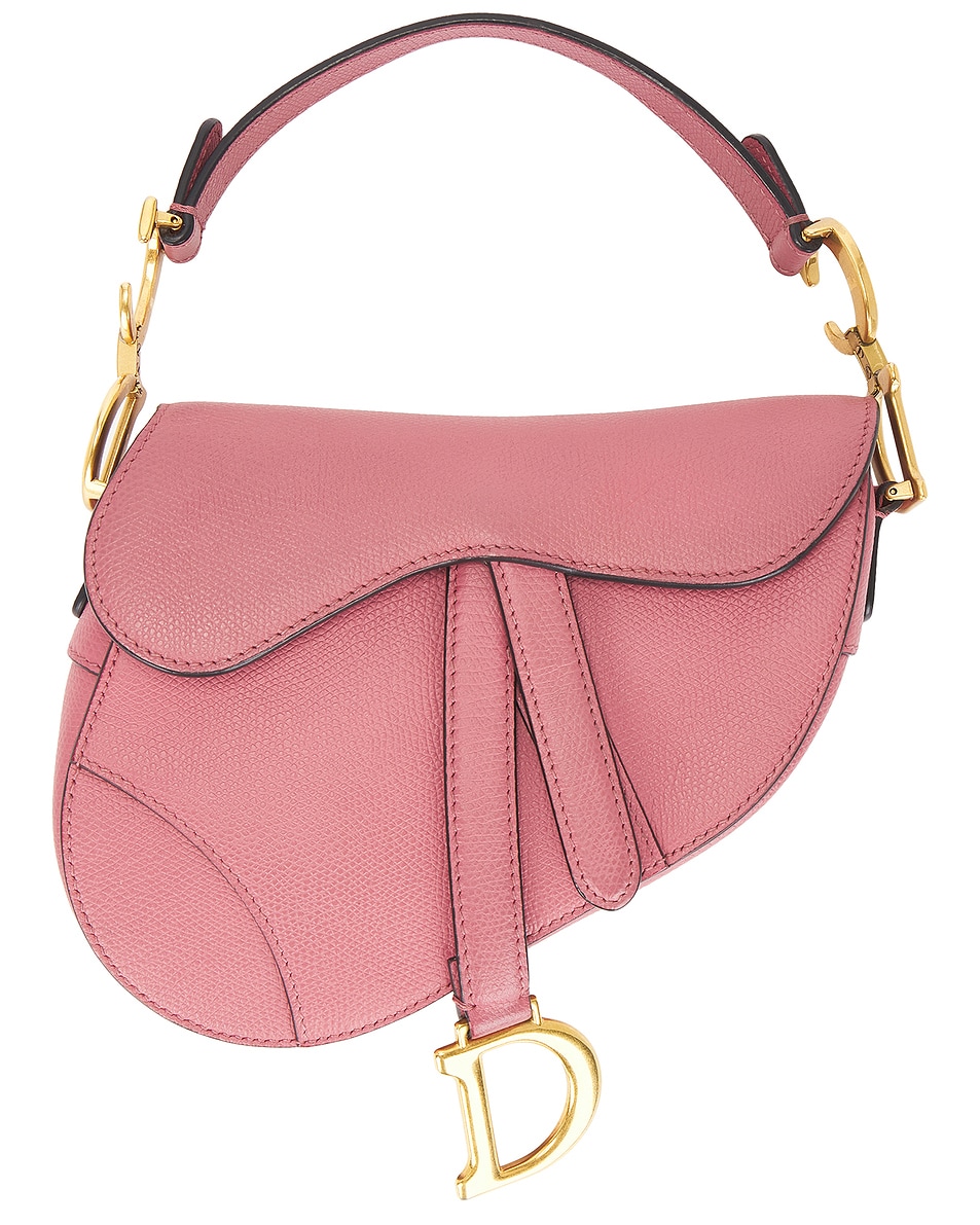 Image 1 of FWRD Renew Dior Mini Saddle Bag in Pink