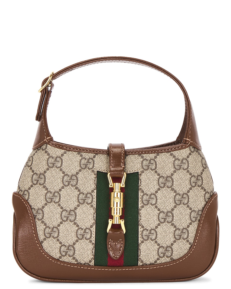 Image 1 of FWRD Renew Gucci Mini Jackie 1961 Hobo Bag in Beige