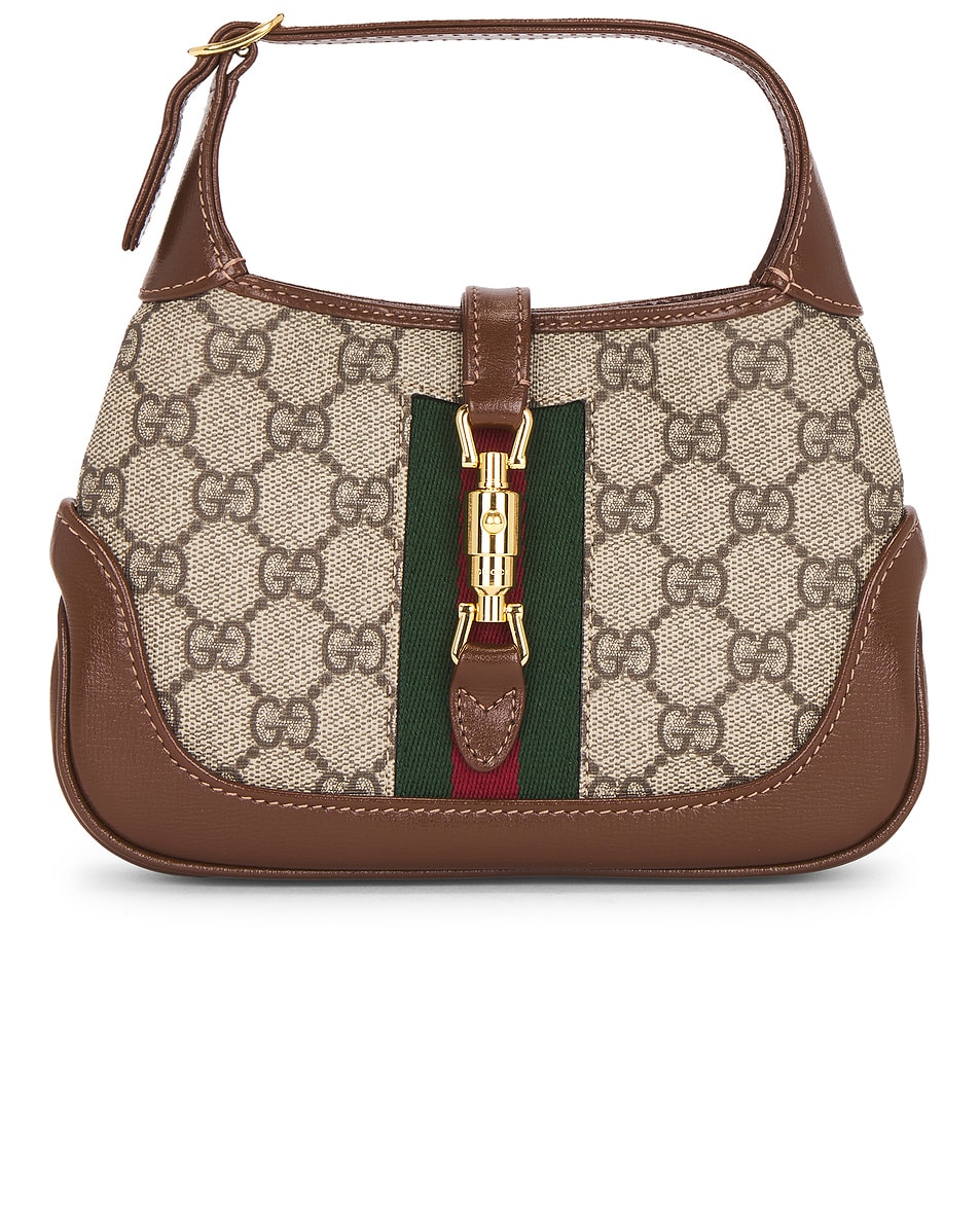 Image 1 of FWRD Renew Gucci Mini Jackie 1961 Hobo Bag in Beige