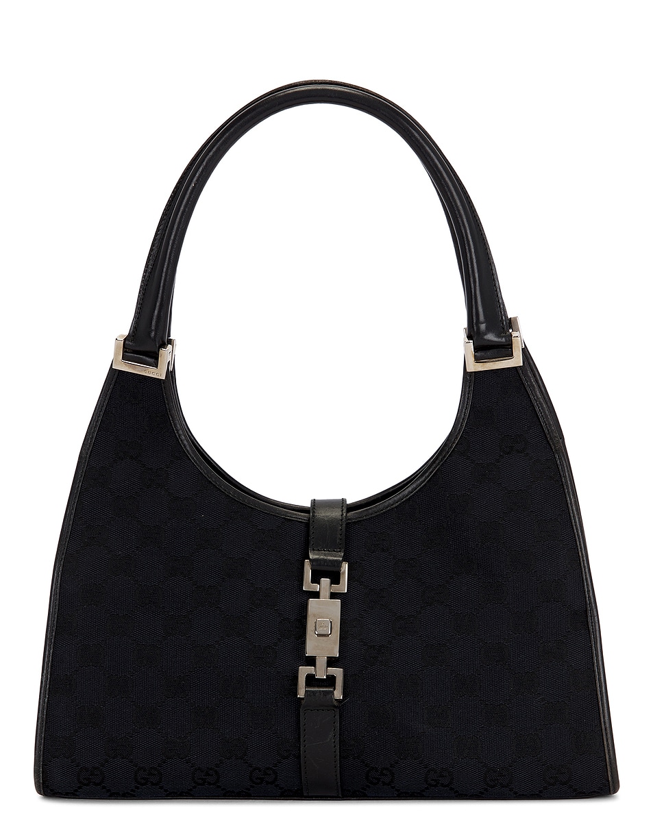 Image 1 of FWRD Renew Gucci Bardot Hobo Bag in Black