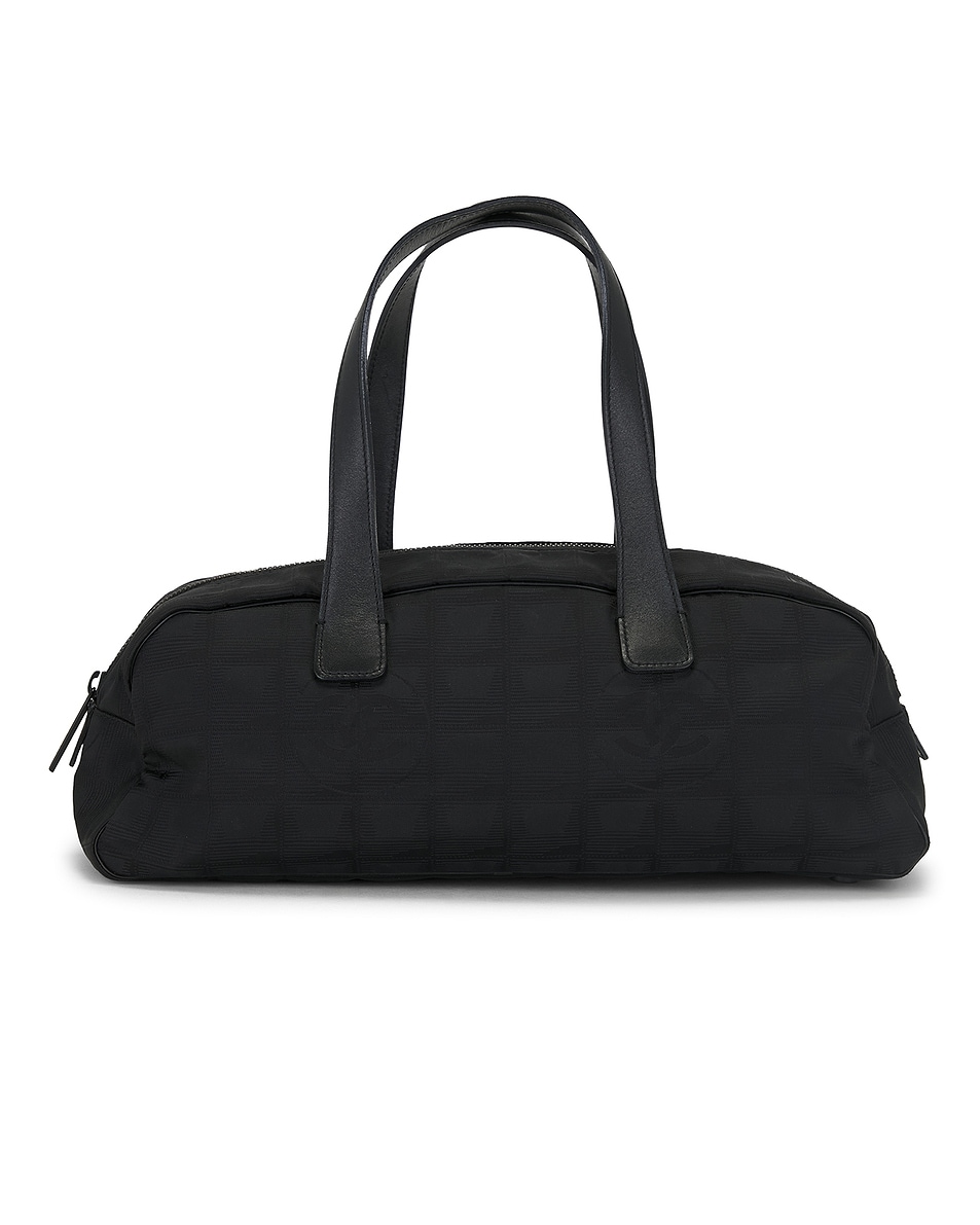 Image 1 of FWRD Renew Chanel New Travel Ligne Mini Boston Bag in Black