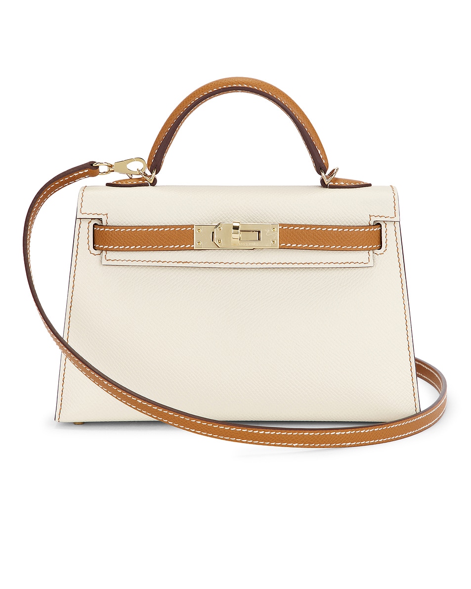 Image 1 of FWRD Renew Hermes Epsom Kelly 20 Handbag in Nata & Gold
