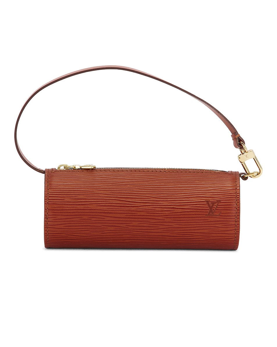 Image 1 of FWRD Renew Louis Vuitton Epi Soufflot Trousse Ronde Pouch in Kenyan Fawn