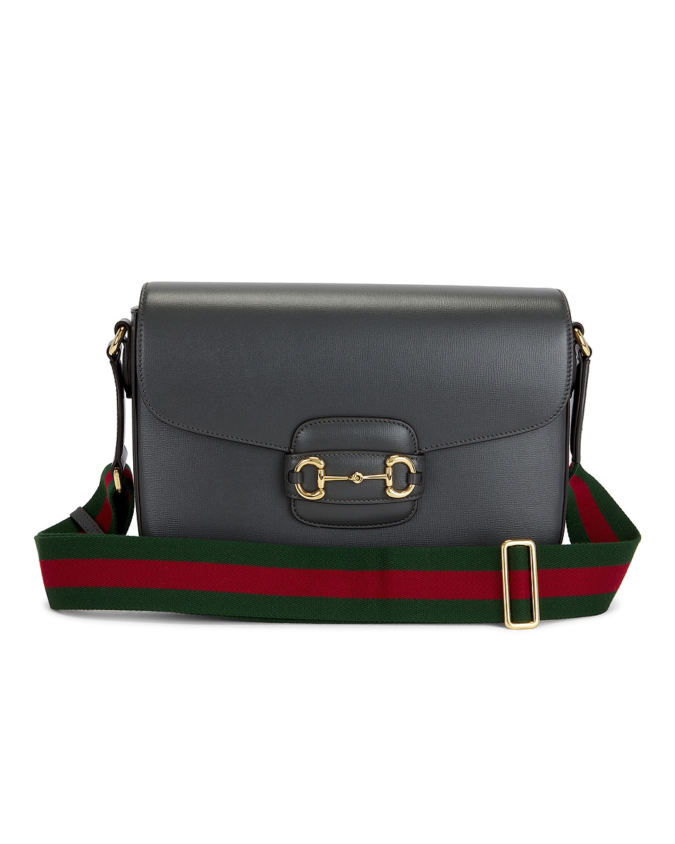 Image 1 of FWRD Renew Gucci Horsebit 1955 Shoulder Bag in Grey