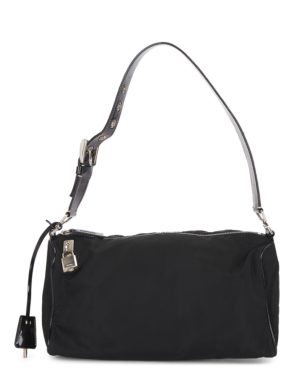 Image 1 of FWRD Renew Prada Tessuto Shoulder Bag in Black
