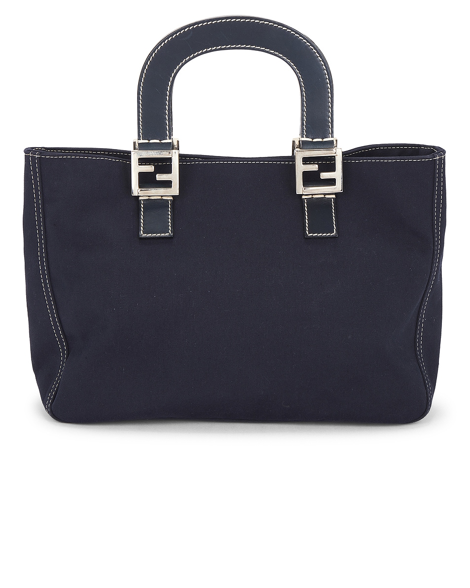 Image 1 of FWRD Renew Fendi FF Handbag in Navy