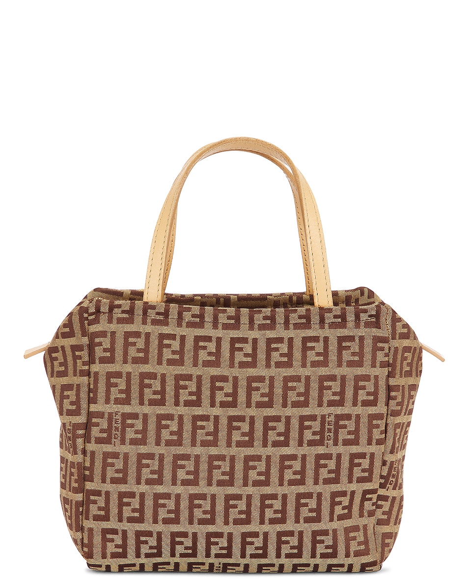 Image 1 of FWRD Renew Fendi Zucchino Handbag in Beige