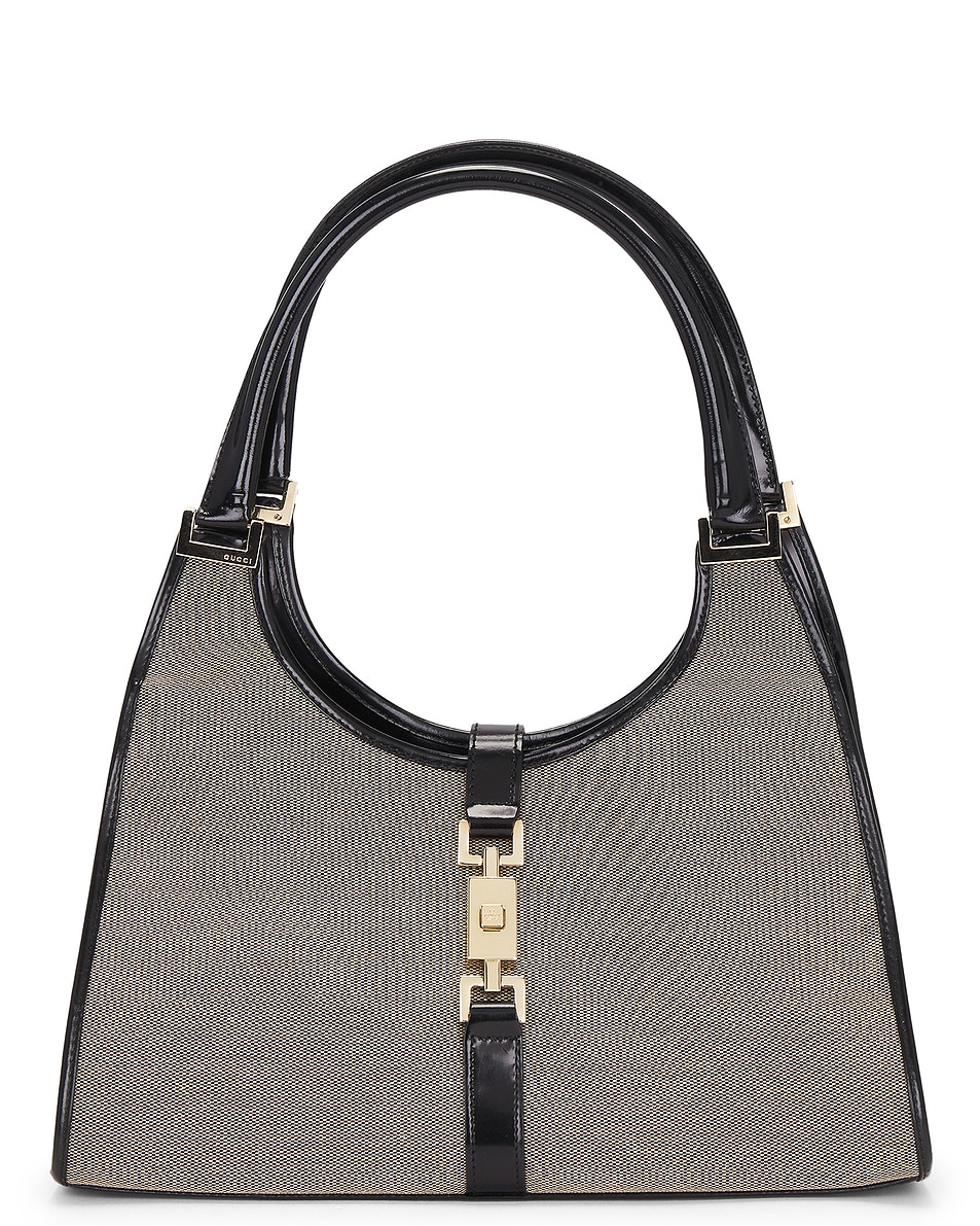 Image 1 of FWRD Renew Gucci Bardot Hobo Bag in Beige
