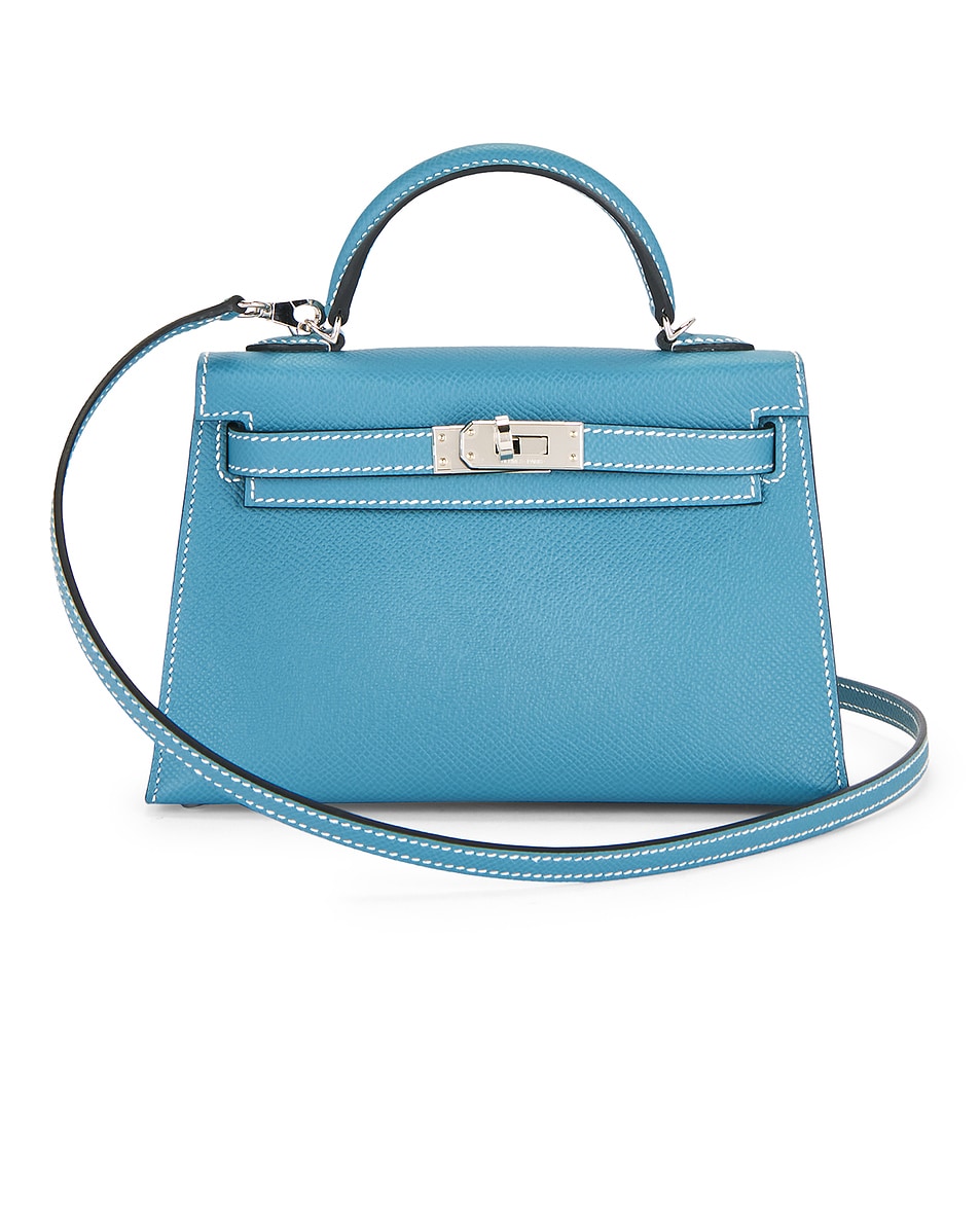 Image 1 of FWRD Renew Hermes Epsom Kelly 20 Handbag in Bleu Jean