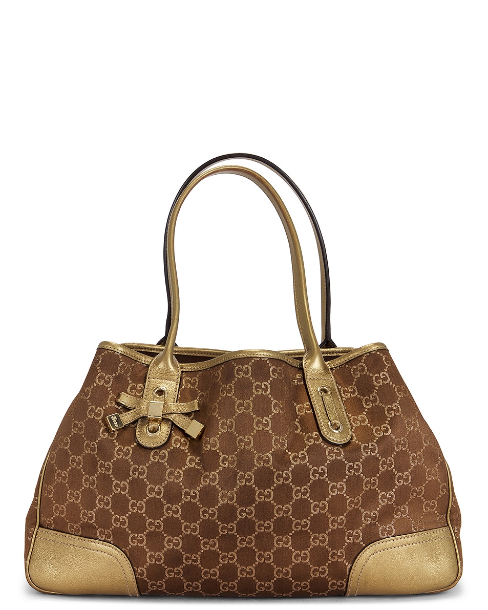 Image 1 of FWRD Renew Gucci Princy Tote Bag in Beige
