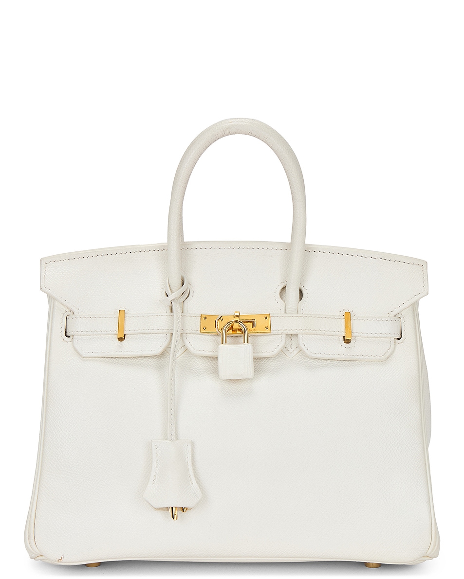 Image 1 of FWRD Renew Hermes Epsom Birkin 25 Handbag in White