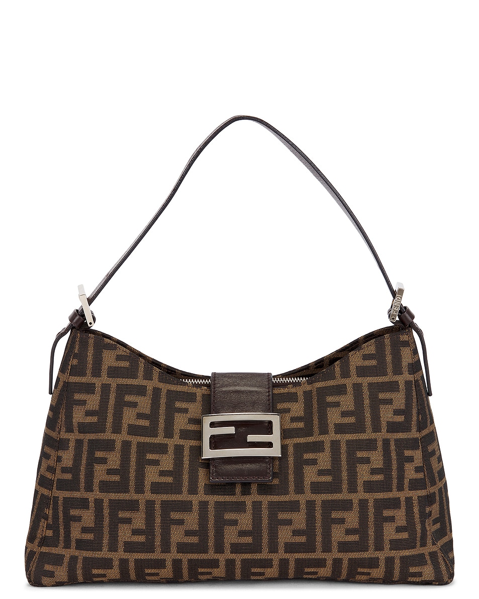 Image 1 of FWRD Renew Fendi Zucca Shoulder Bag in Brown