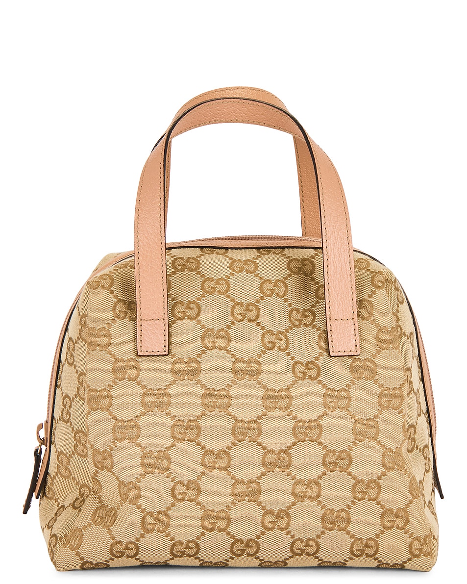 Image 1 of FWRD Renew Gucci Balthus Cosmetic Handbag in Beige