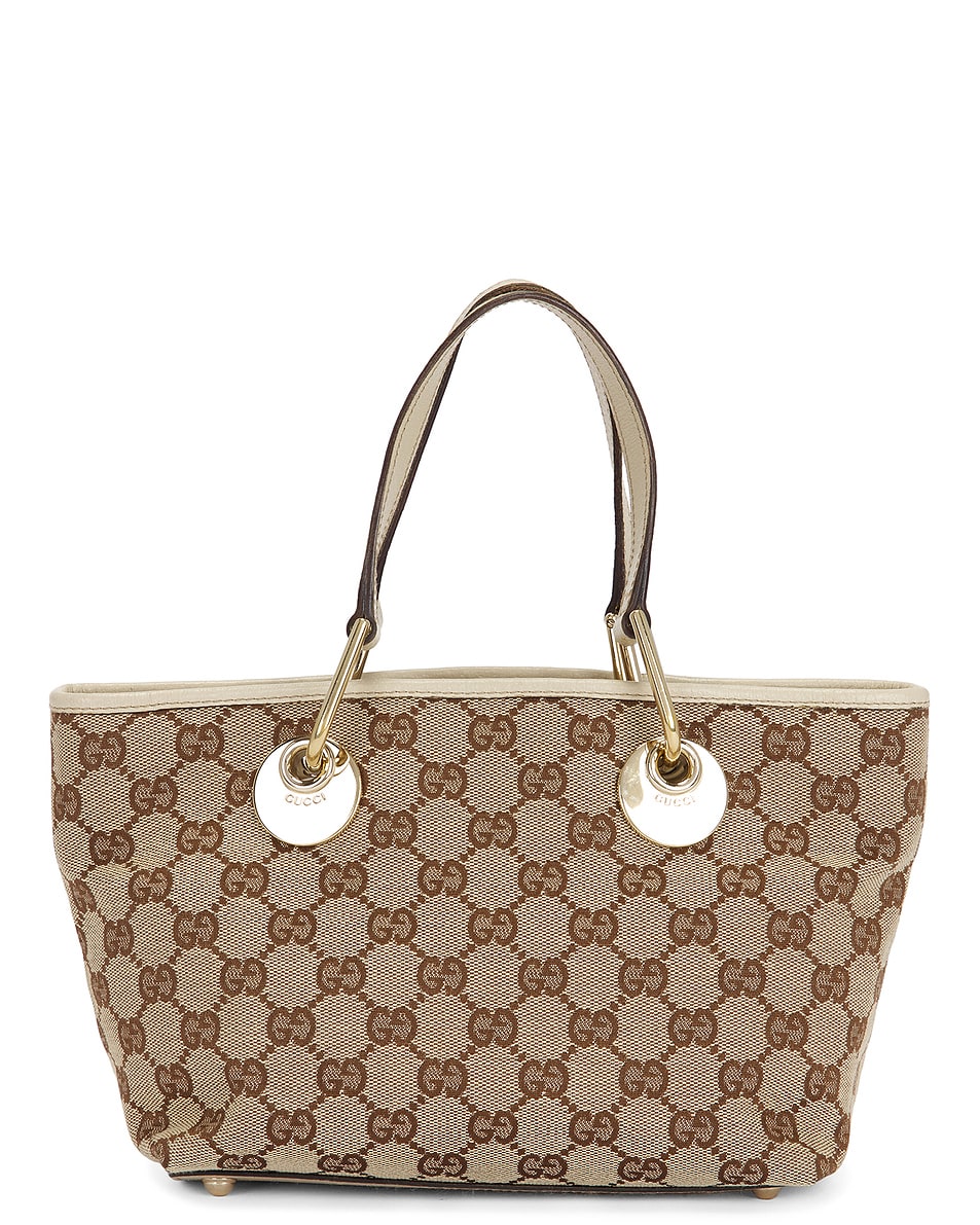 Image 1 of FWRD Renew Gucci Eclipse Tote Bag in Beige