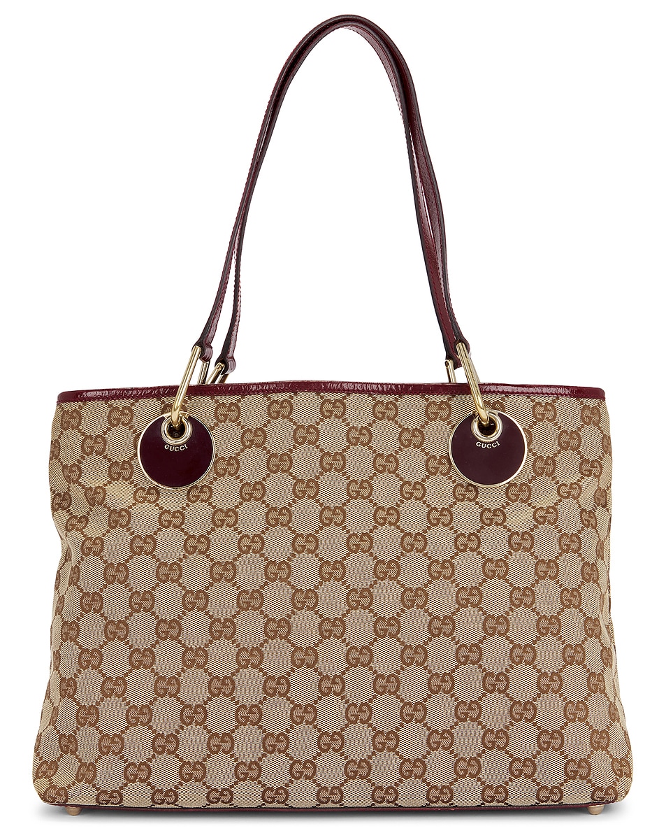 Image 1 of FWRD Renew Gucci Eclipse Tote Bag in Beige