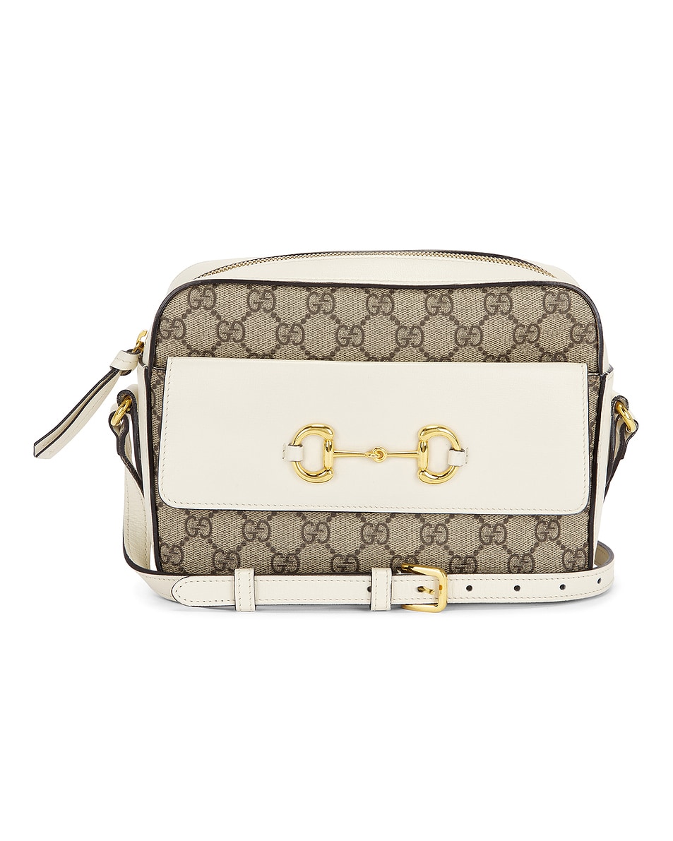 Image 1 of FWRD Renew Gucci Horsebit 1955 Shoulder Bag in Beige