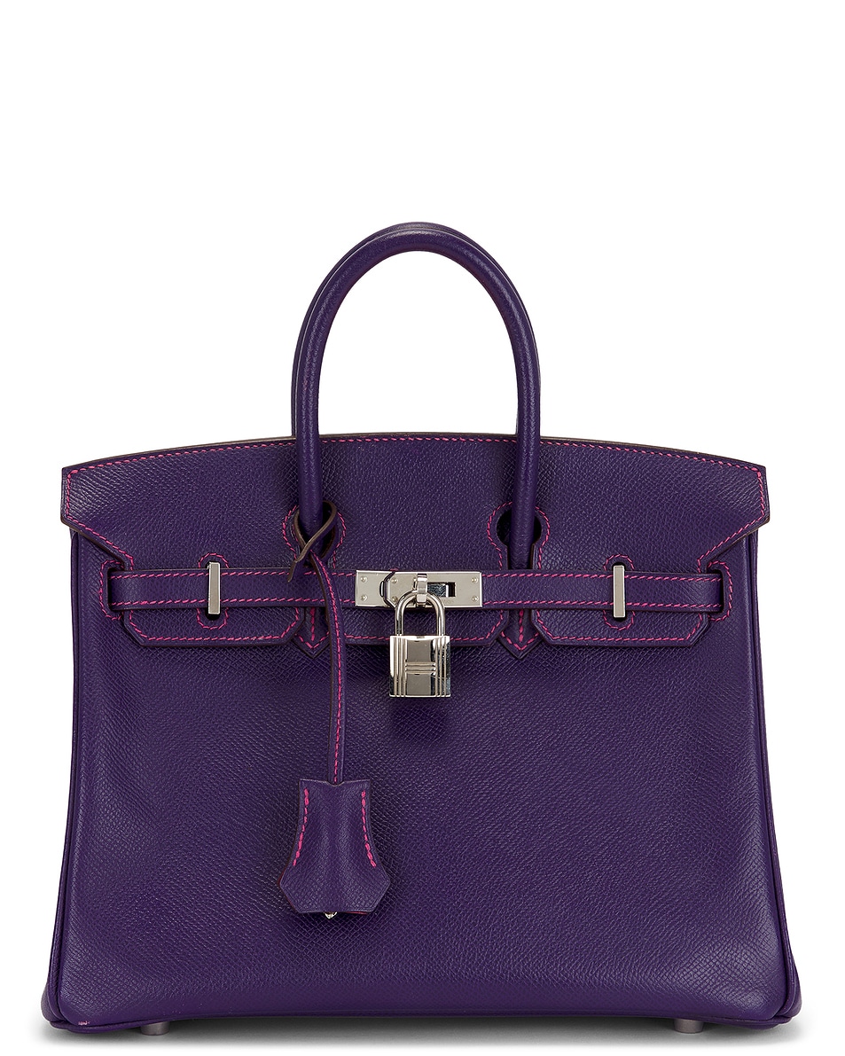 Image 1 of FWRD Renew Hermes Epsom Birkin 25 Handbag in Bleu Iris