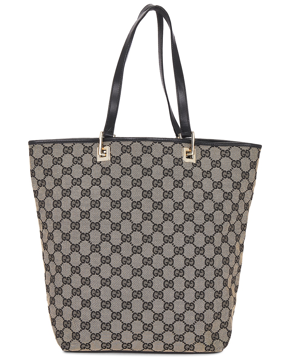Image 1 of FWRD Renew Gucci GG Bucket Tote Bag in Beige