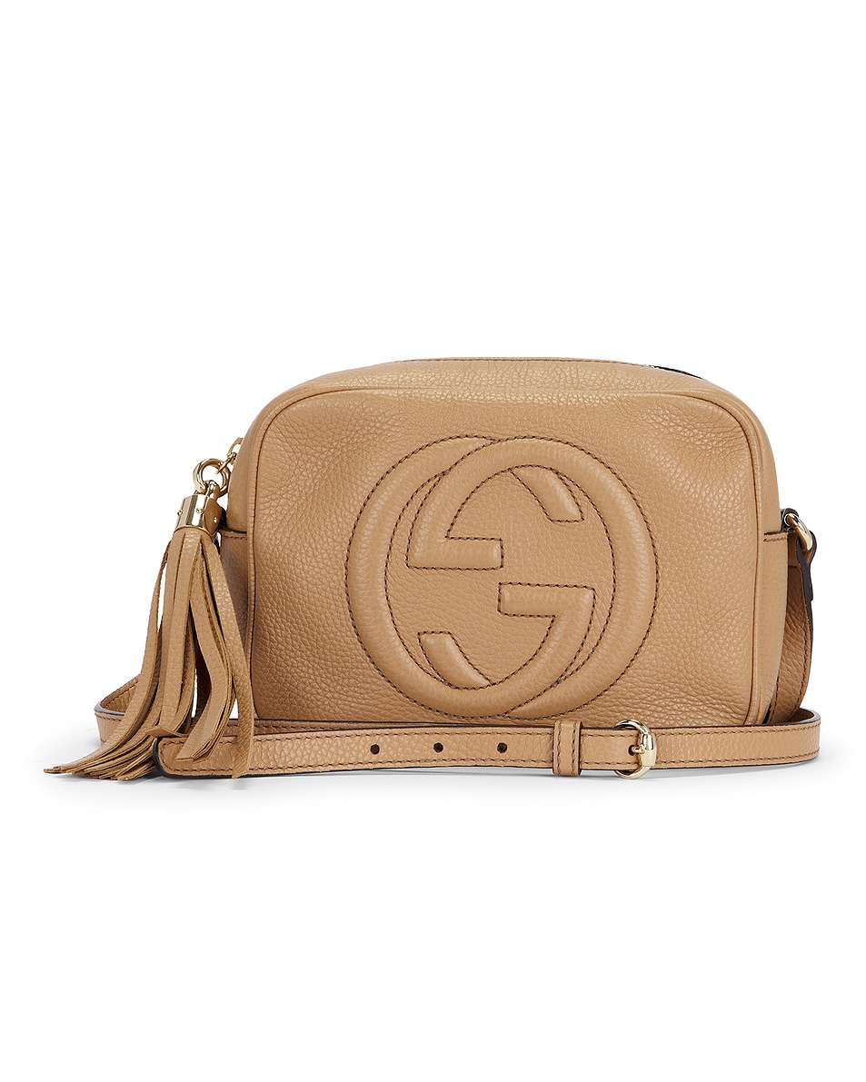 Image 1 of FWRD Renew Gucci Soho Disco Shoulder Bag in Beige