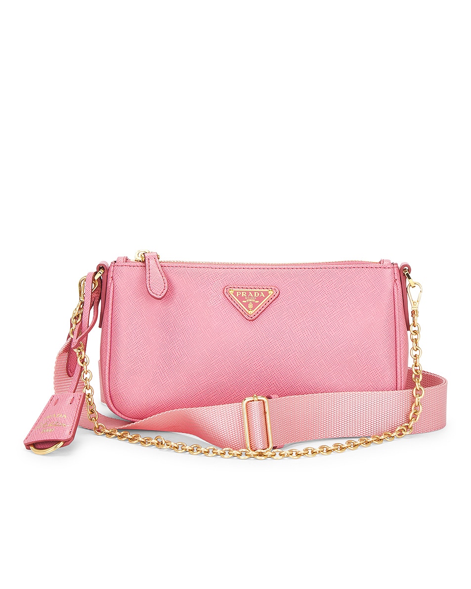 Image 1 of FWRD Renew Prada Saffiano Re-Edition 2000 Shoulder Bag in Pink