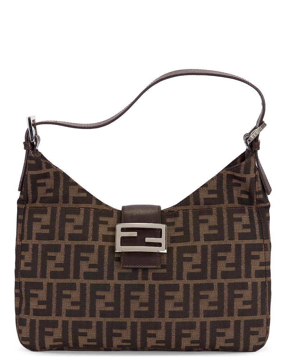 Image 1 of FWRD Renew Fendi Zucca Shoulder Bag in Tobacco Brown