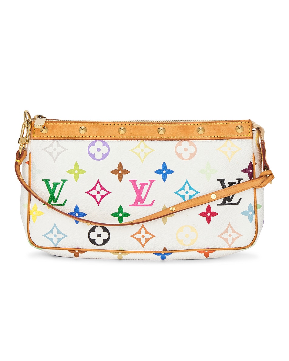 Image 1 of FWRD Renew Louis Vuitton Monogram Pochette Accessoires Shoulder Bag in White