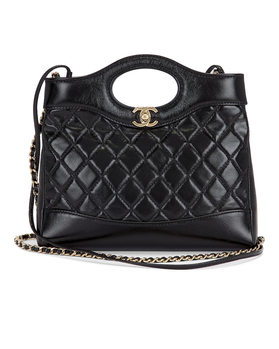 Image 1 of FWRD Renew Chanel Calfskin Mini 31 Shopping Tote Bag in Black