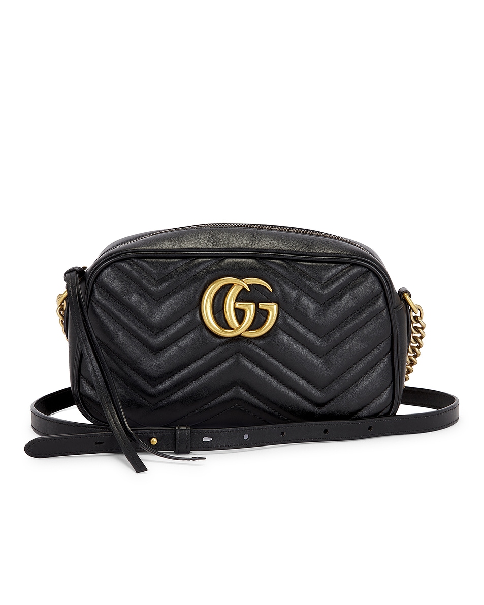 Image 1 of FWRD Renew Gucci GG Marmont Shoulder Bag in Black