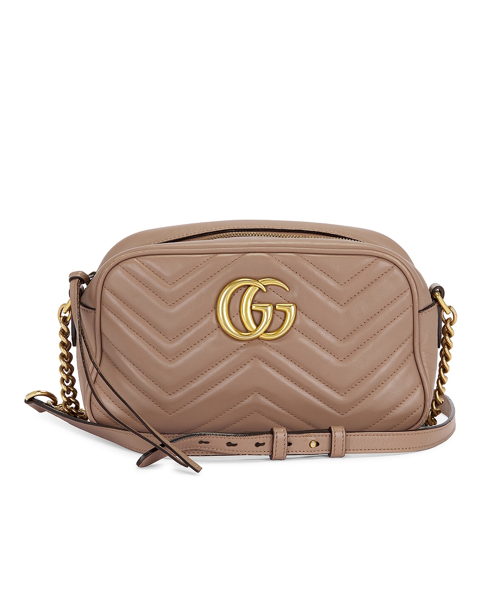 Image 1 of FWRD Renew Gucci GG Marmont Shoulder Bag in Dusty Pink