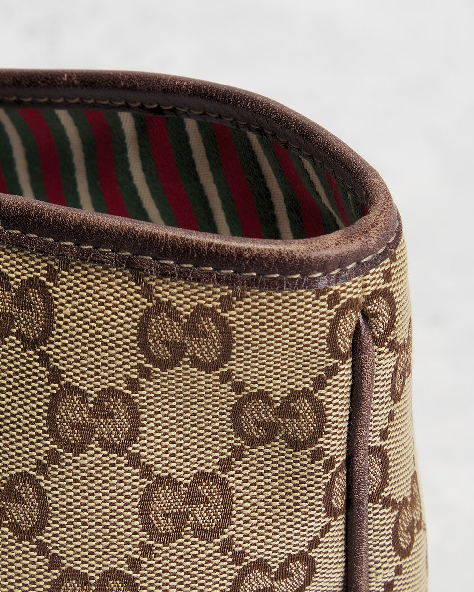 Image 1 of FWRD Renew Gucci New Britt Tote Bag in Beige