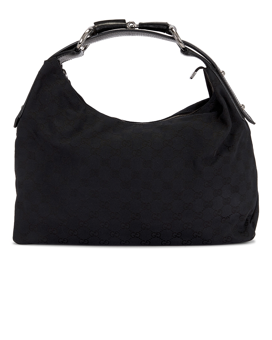 Image 1 of FWRD Renew Gucci Horsebit Hobo Bag in Black