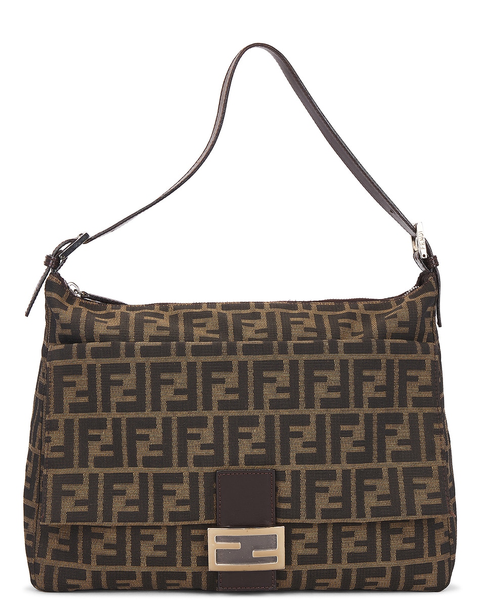 Image 1 of FWRD Renew Fendi Zucca Baguette Shoulder Bag in Brown