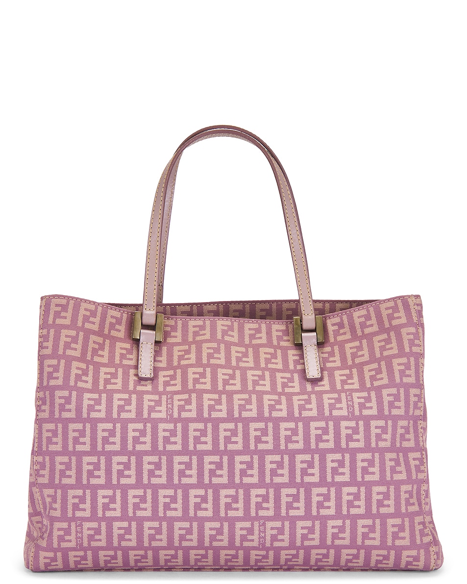 Image 1 of FWRD Renew Fendi Zucchino Tote Bag in Pink
