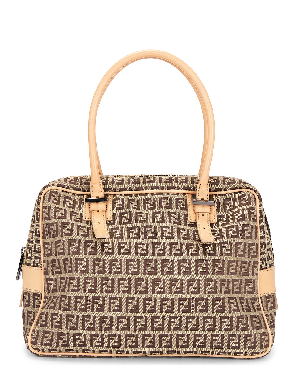 Image 1 of FWRD Renew Fendi Zucchino Handbag in Beige