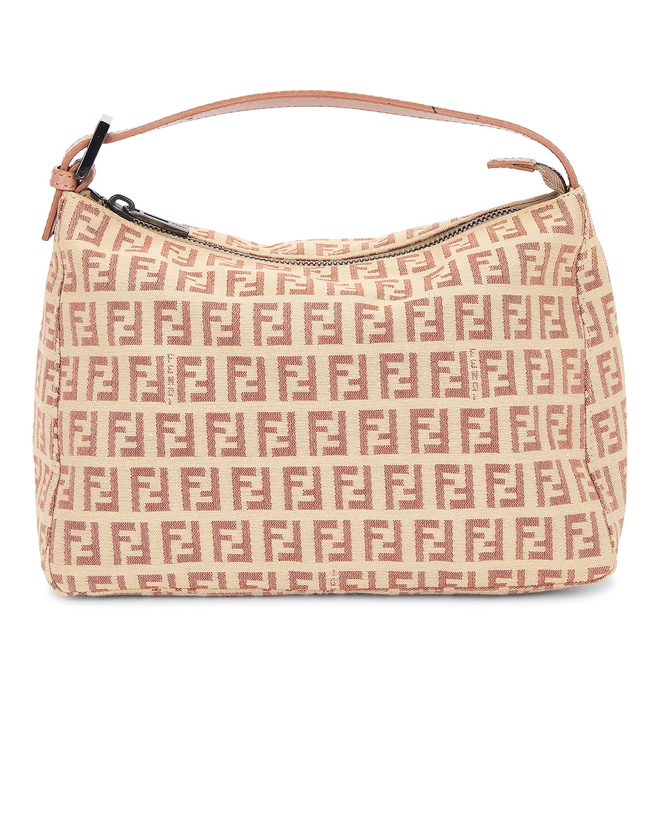 Image 1 of FWRD Renew Fendi Zucchino Vanity Handbag in Beige