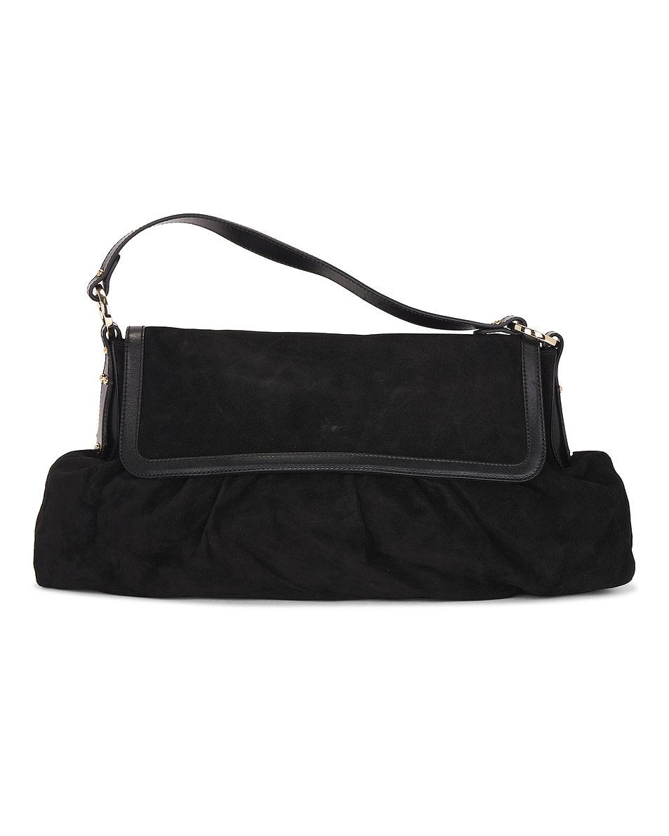 Image 1 of FWRD Renew Fendi Vintage Suede Chef Shoulder Bag in Black