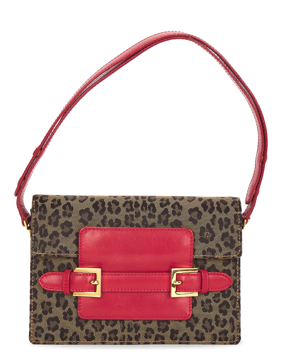 Image 1 of FWRD Renew Fendi Leopard Shoulder Bag in Brown