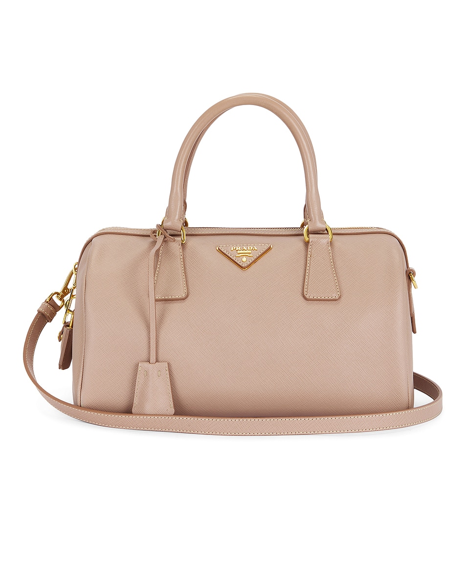 Image 1 of FWRD Renew Prada Saffiano Bowler Bag in Pink