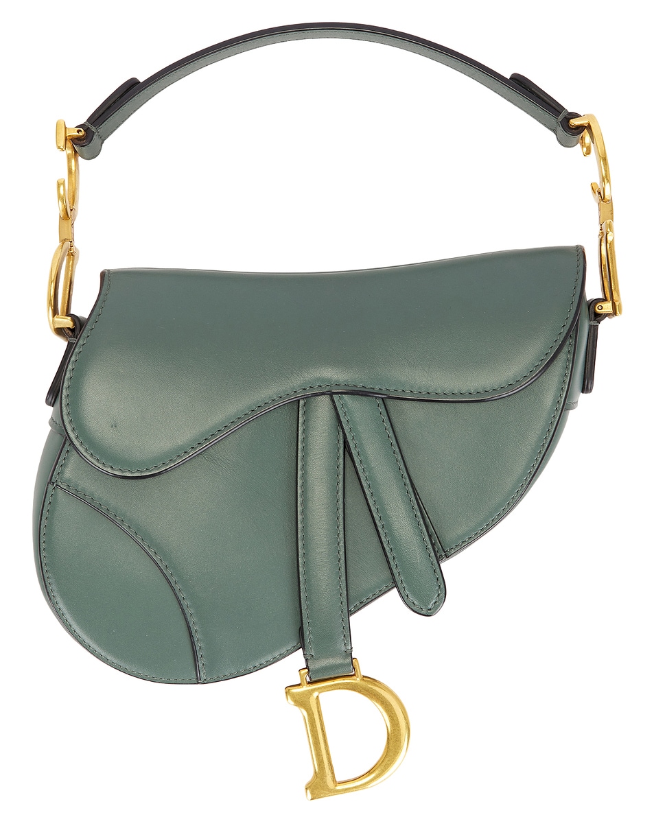 Image 1 of FWRD Renew Dior Saddle Bag in Green