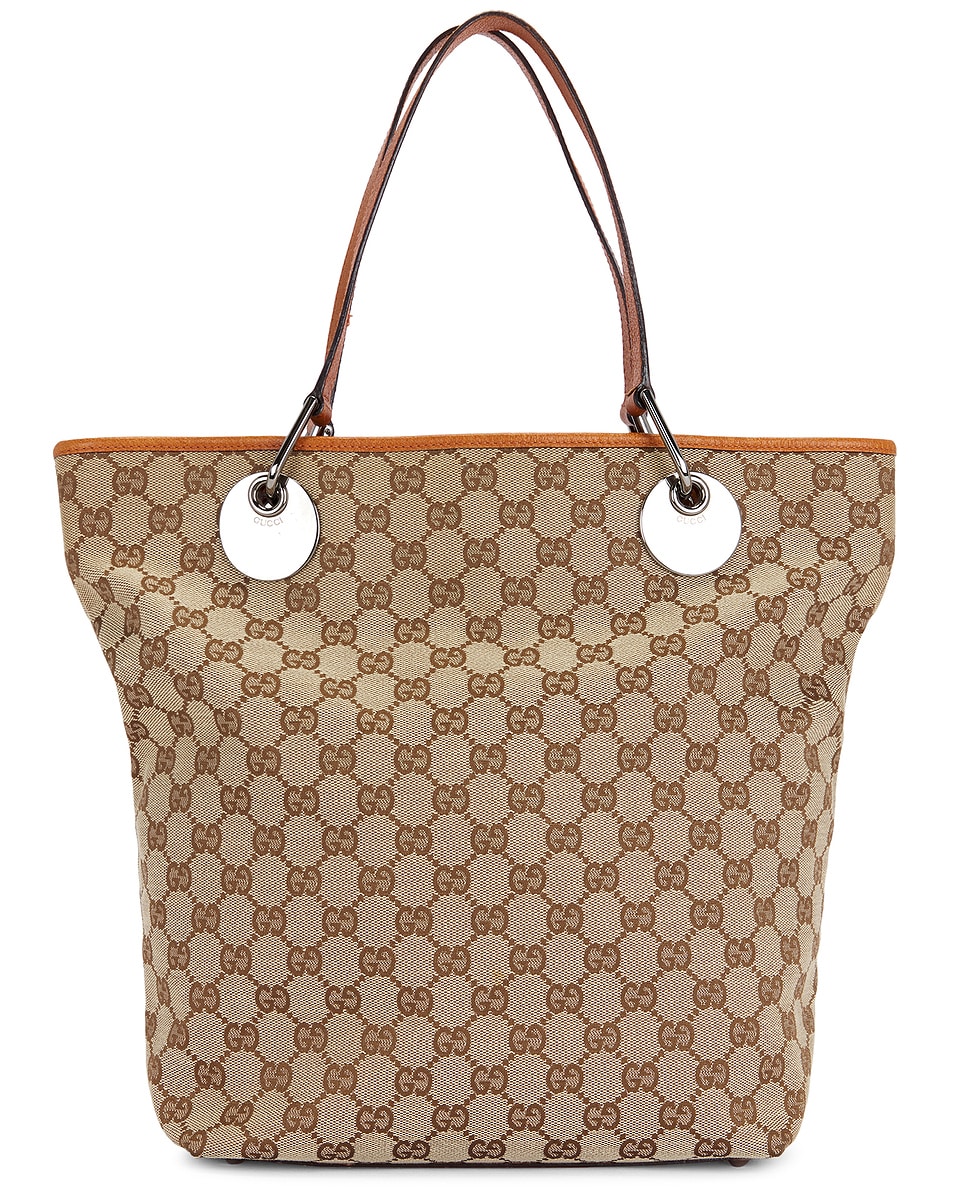 Image 1 of FWRD Renew Gucci Eclipse Tote Bag in Beige