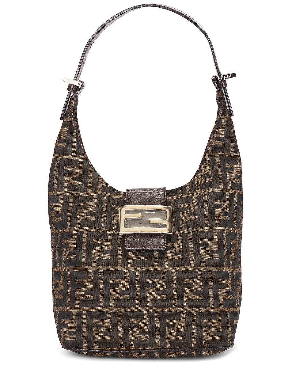 Image 1 of FWRD Renew Fendi Zucca Hobo Bag in Brown
